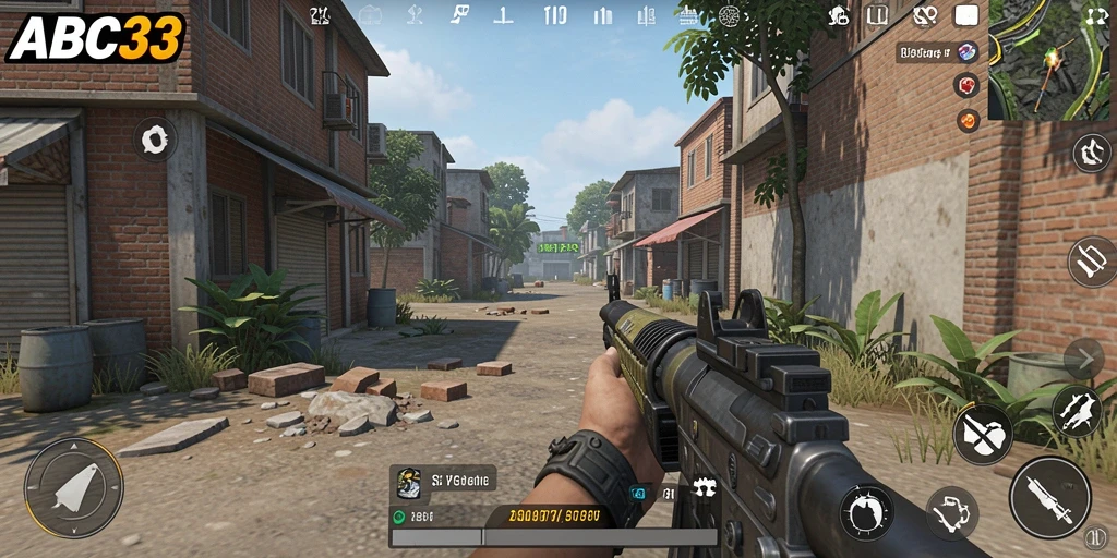 Tampilan gameplay seru dari ABC33 yang penuh aksi TPS.