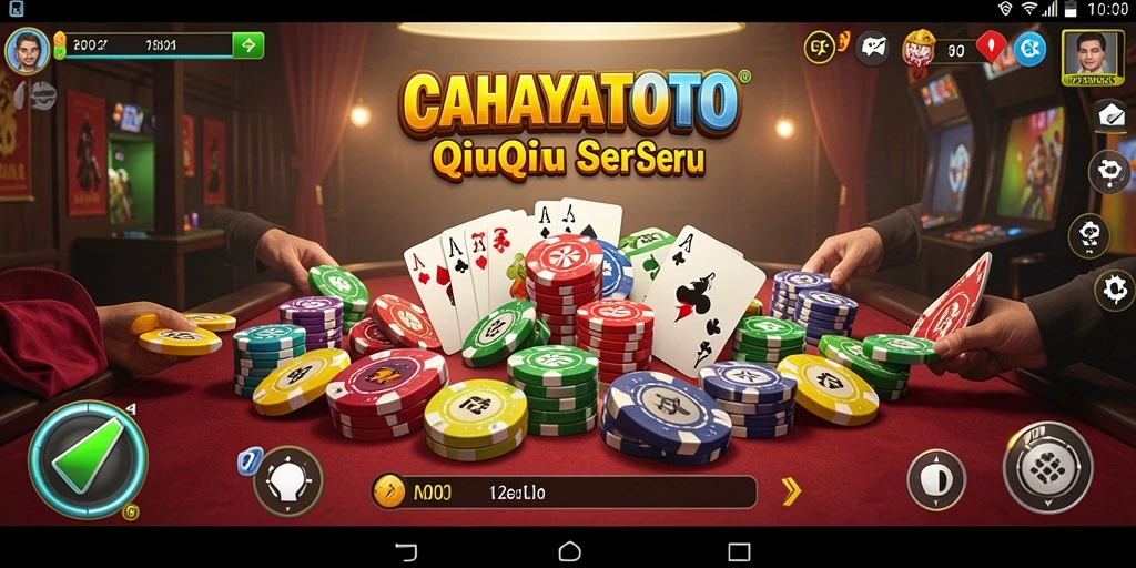 Screenshot gameplay CAHAYATOTO menunjukkan aksi seru dalam permainan QiuQiu.
