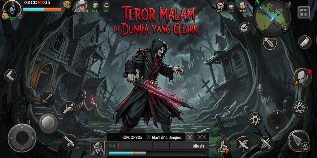 Screenshot GACOR305 menampilkan atmosfer menakutkan gameplay yang mendebarkan.