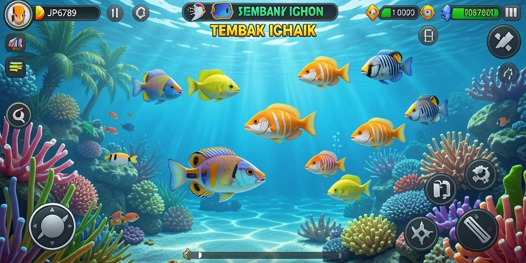 Screenshot gameplay menembak ikan yang seru di JP6789.