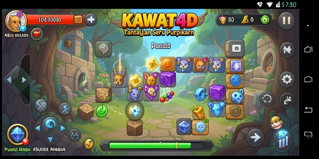 Tampilan gameplay KAWAT4D yang menarik dan menantang.