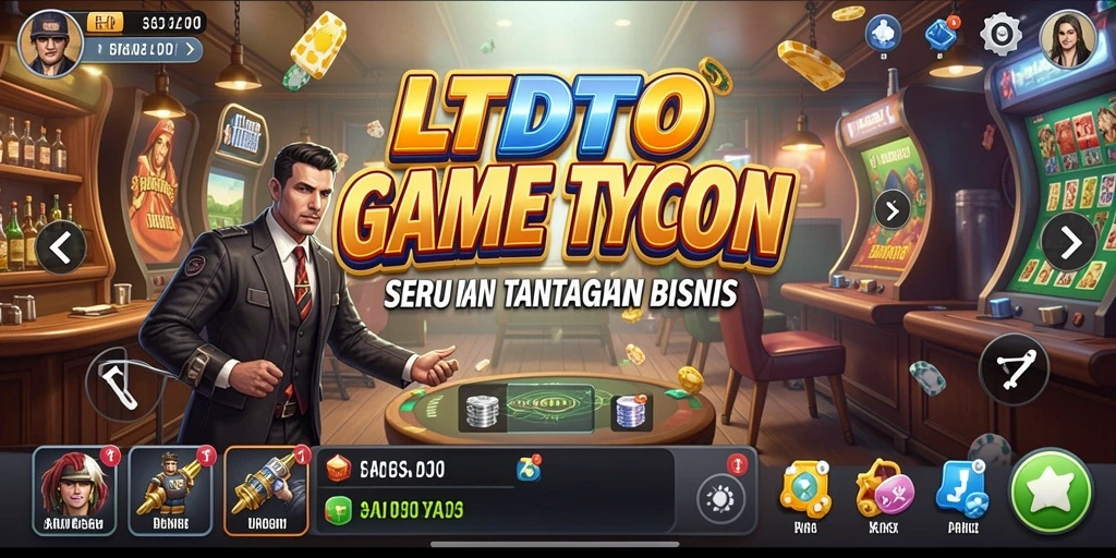 Tangkapan layar gameplay LTDTOTO menampilkan strategi pengelolaan bisnis yang seru.