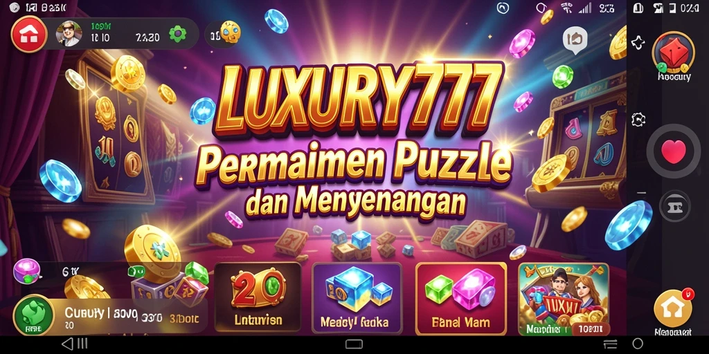 Tampilan screenshot permainan LUXURY777 menunjukkan tantangan Puzzle yang menarik.