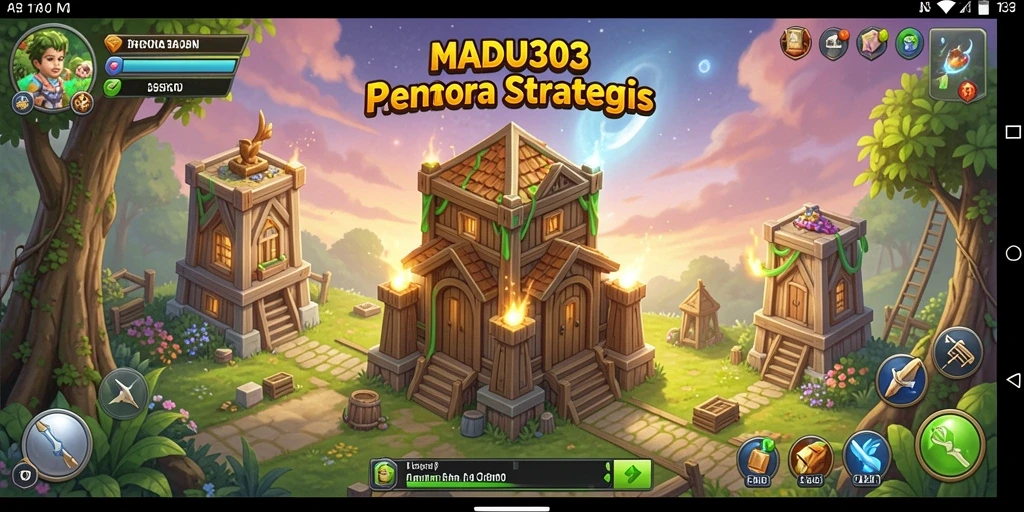 Tampilan menawan dari gameplay Tower Defense di MADU303.