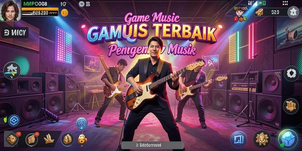 Tampilan gameplay MPO08 dengan musik yang menawan.