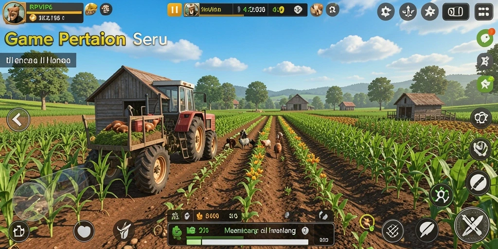 Screenshot RPVIP6 menampilkan gameplay pertanian yang seru dan interaktif.