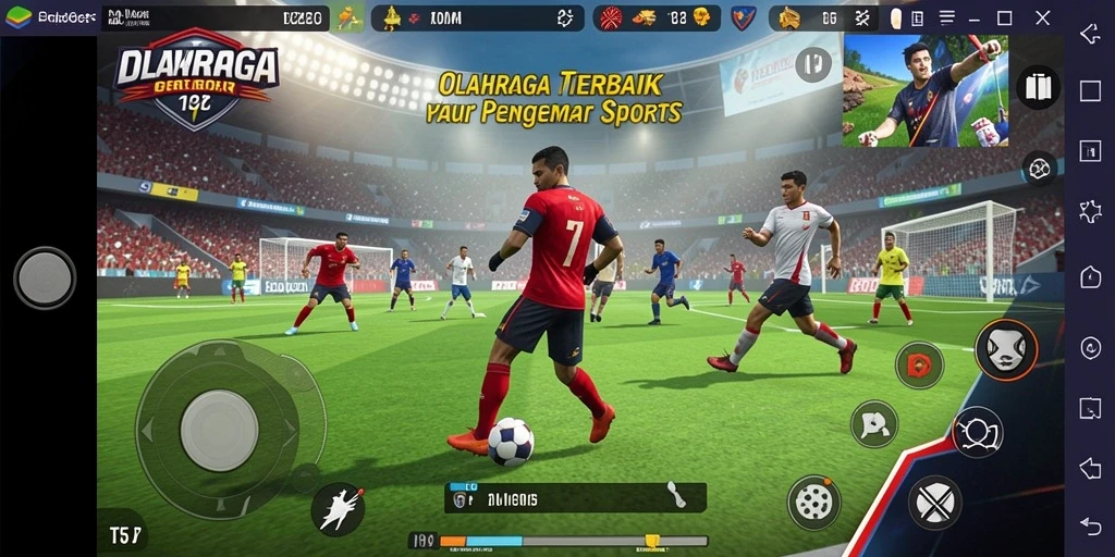 Menampilkan aksi seru dalam gameplay olahraga T6.