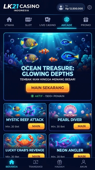 Tampilan utama aplikasi lk21 dengan berbagai kategori aplikasi.